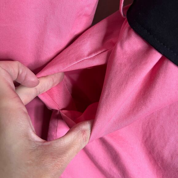 Candie's Peacoat Jacket w Pockets Large Pink Double Breasted Belted A-Line Y2K - Picture 6 of 9